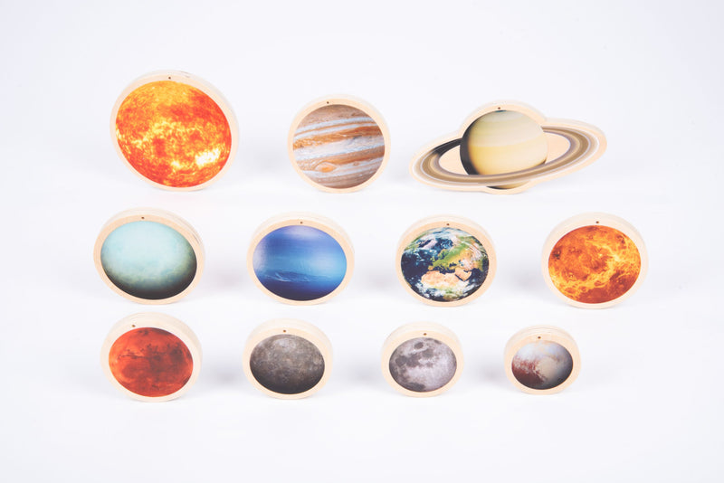 Wooden Solar System Discs