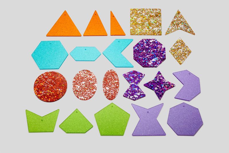 Rainbow Glitter Shapes