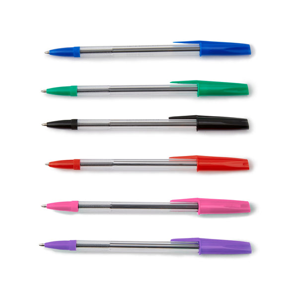 Smartbuy, PENS, Ballpoint Pen, Purple, Box of 50