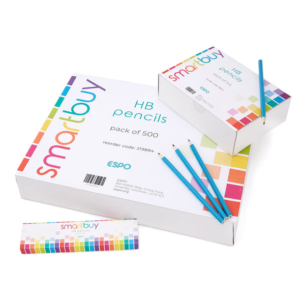 PENCILS, BLACK LEAD, Smartbuy, WOODEN PENCILS, Grade HB, Pack of 500