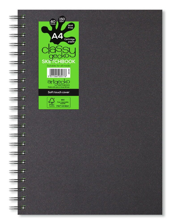 SKETCHY ART, Artgecko Classy Sketchbooks, A4 Portrait, 40 Sheets, Each