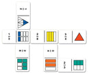 Rainbow Fraction Dominoes pk36