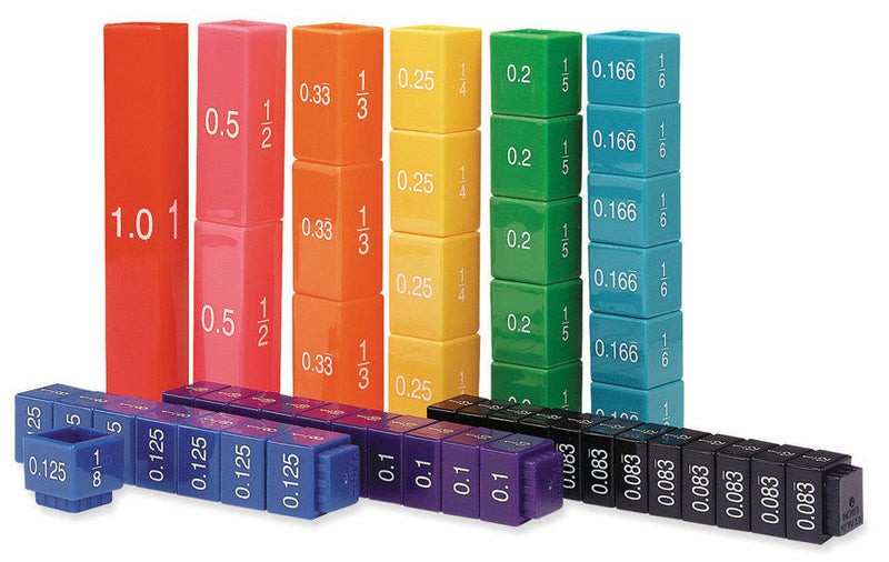 Rainbow Fraction Tower Equivalency Cubes pk51