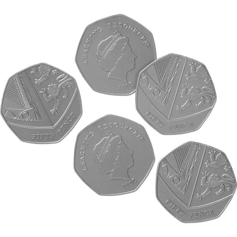 Role Play Money - 50p Coins pk 100