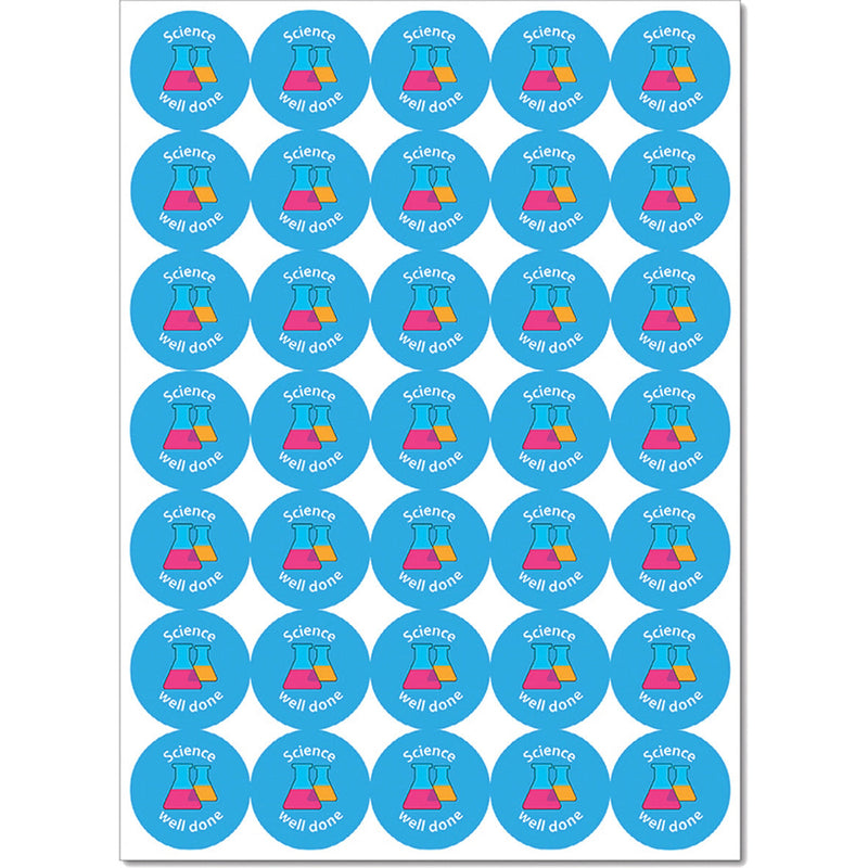 Science Stickers - 38mm pk 5