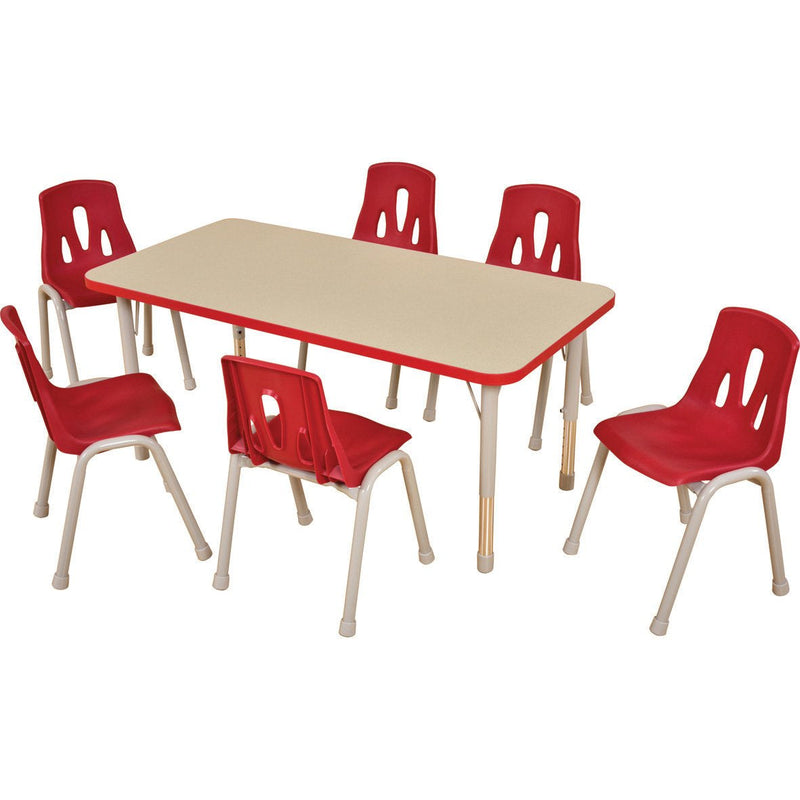 Thrifty-Rectangular-Table-(6-Seater)---Red-