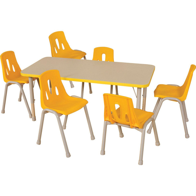 Thrifty-Rectangular-Table-(6-Seater)---Yellow-