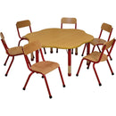 Milan-Flower-Table-(6-Seater)---Red-