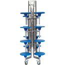 Rectangular Mobile Folding Dining Table - 16 Seat Unit