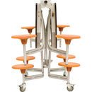 Round Mobile Folding Dining Table - 8 Seat Unit