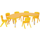 Plastic Horseshoe Classroom Table (Yellow)