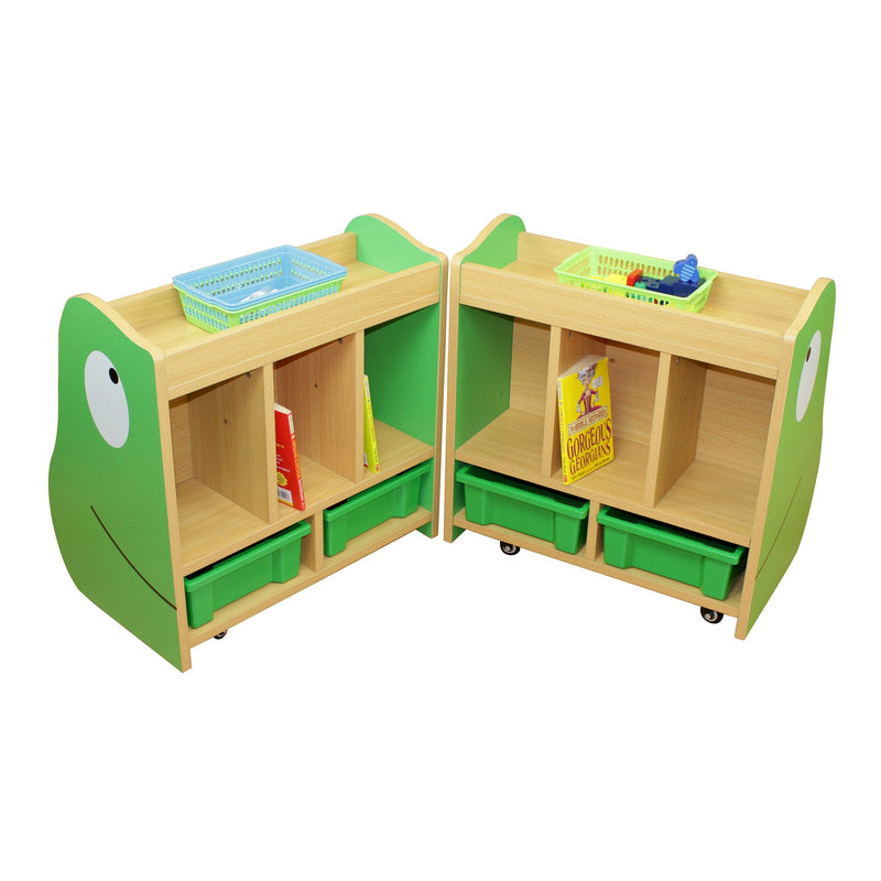 Frog Book Store with Green Trays 