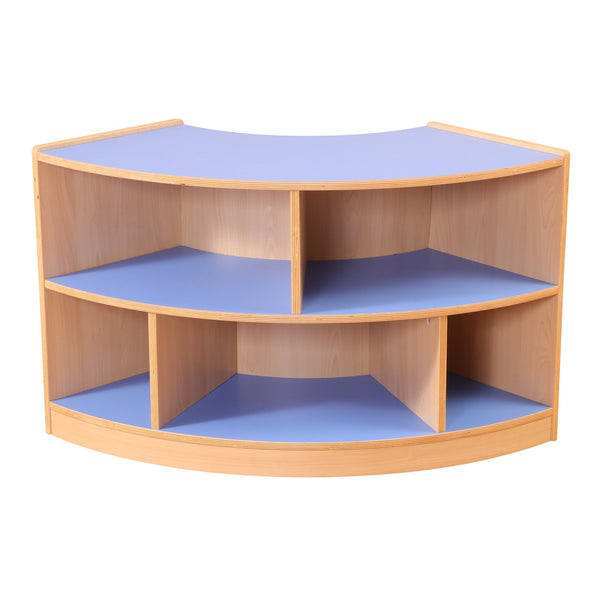 2-Shelf Curved Unit (Blue/Maple) 
