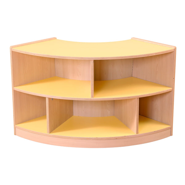 2-Shelf Curved Unit (Yellow/Maple)