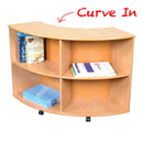 Beech Quarter Rounds Storage Unit - Curve In 
