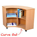 Beech Quarter Rounds Storage Unit - Curve Out 
