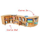 Beech Quarter Rounds Storage Unit - Curve Out 