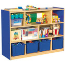 Milan 8-Compartment Cabinet with 4 Blue Trays