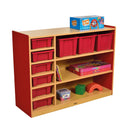 Milan 3-Level Multi Storage Unit with 9 Red Trays