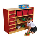 Milan 3-Level Multi Storage Unit with 9 Red Trays
