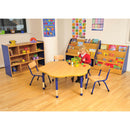 Milan Tiered Bookcase with 3 Blue Trays