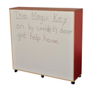 Children's Bookcase with Drywipe Back (Red) 