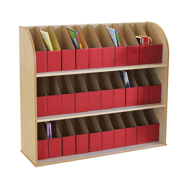 3-Shelf Maple Bookcase (Red) 