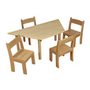 Beechwood Trapezoid Table H530mm 