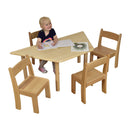 Beechwood Trapezoid Table H530mm 