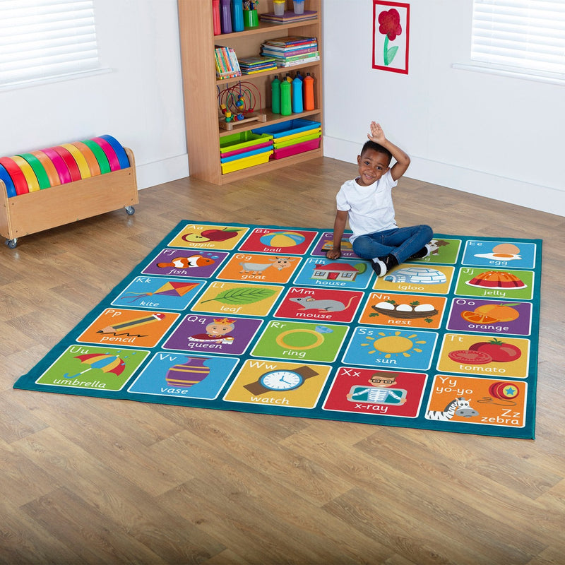 Square Alphabet Carpet 