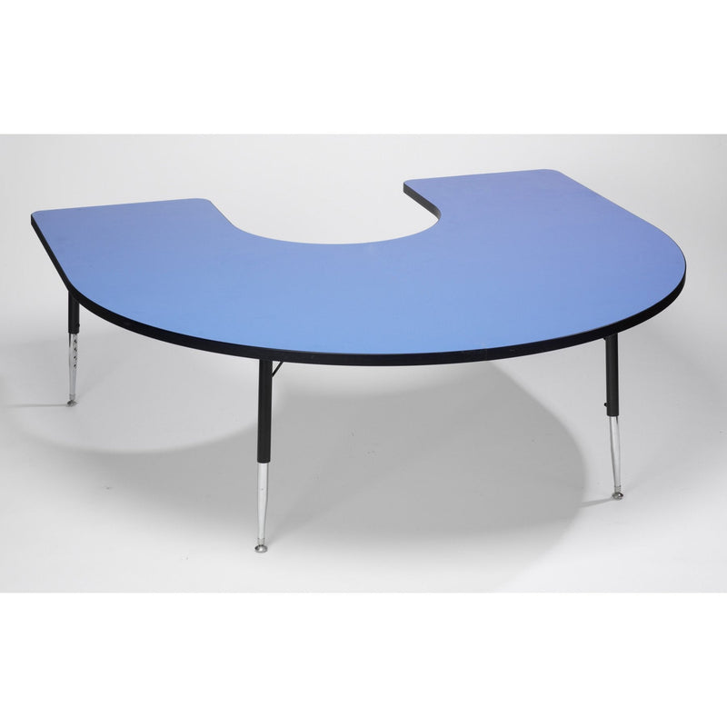 Tuf-Top™ Height Adjustable Horseshoe Table (Blue) 