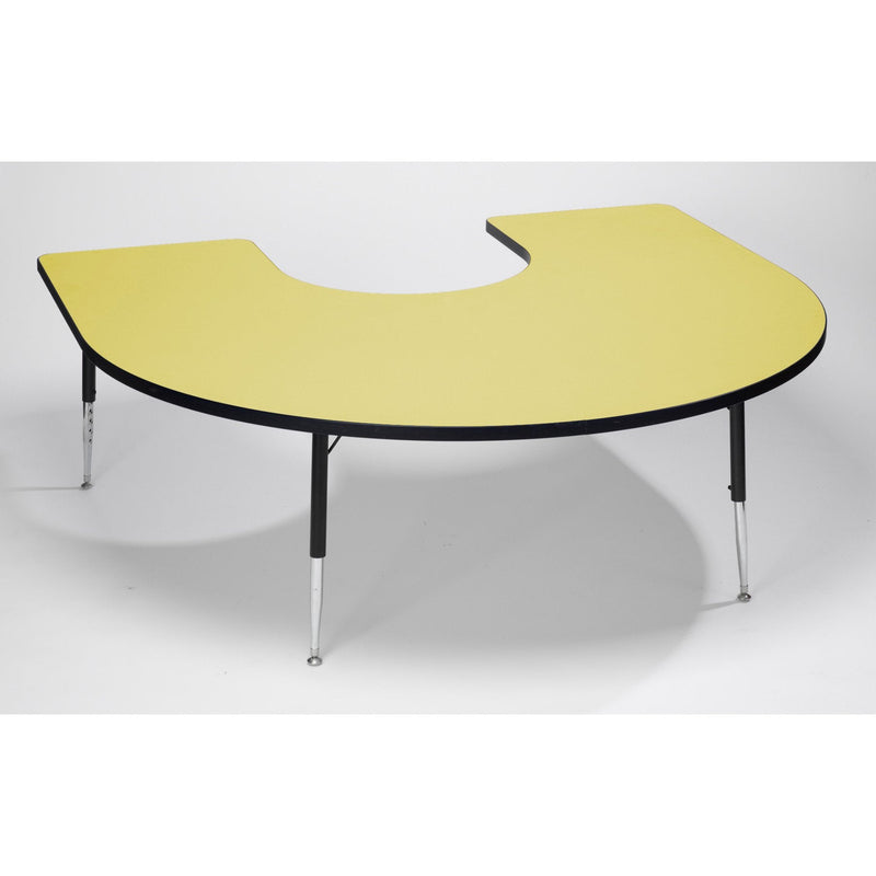 Tuf-Top™ Height Adjustable Horseshoe Table (Yellow) 