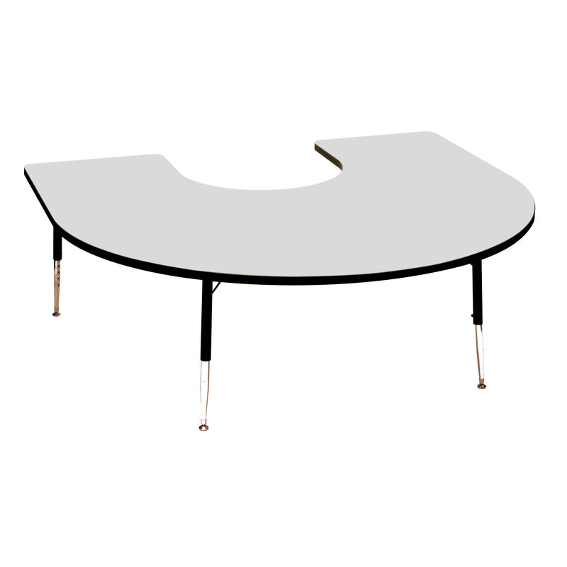 Tuf-Top™ Height Adjustable Horseshoe Table (Grey) 