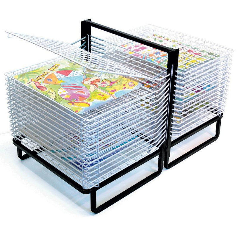 30-Shelf Spring-Loaded Freestandng Drying Rack 