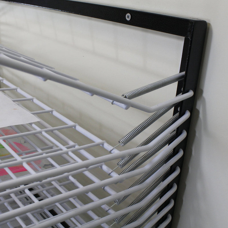 15-Shelf Wall-Mounted Spring-Loaded Drying Rack 