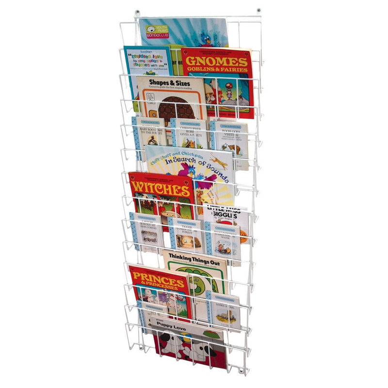 Vertical Wall-Mounted Book Rack 