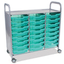 Callero Shield Antibacterial Treble Trolley (Shallow Trays)