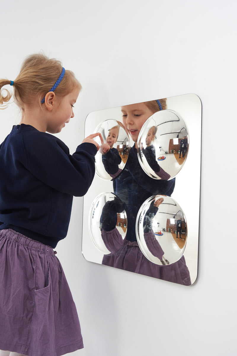 Large 4 Domed Acrylic Mirror Panel