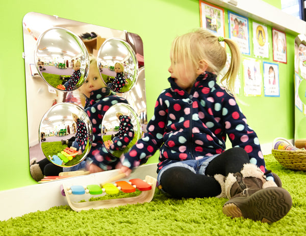 Large 4 Domed Acrylic Mirror Panel