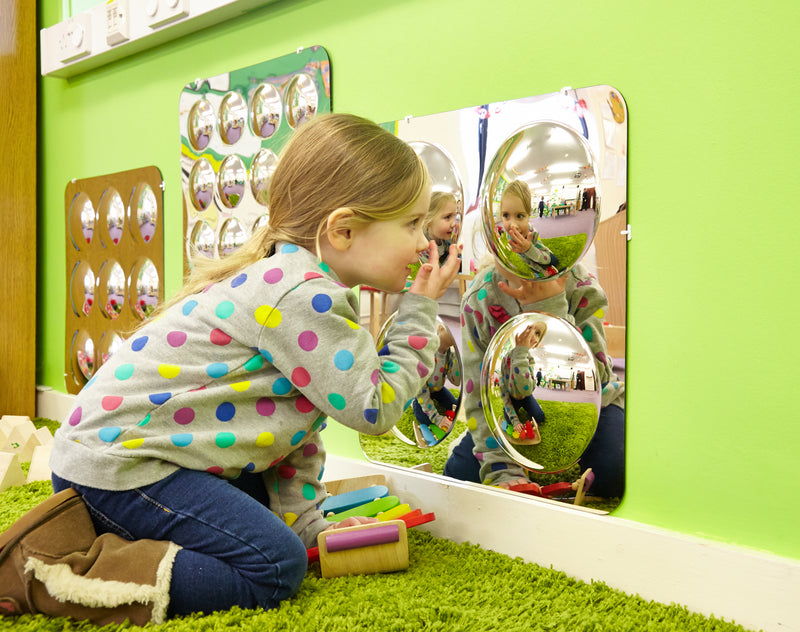 Large 4 Domed Acrylic Mirror Panel