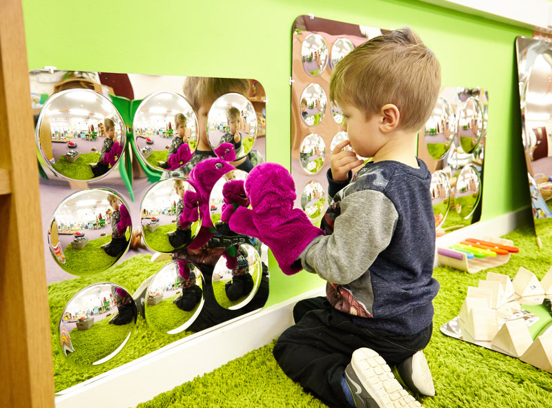 Large 9 Domed Acrylic Mirror Panel