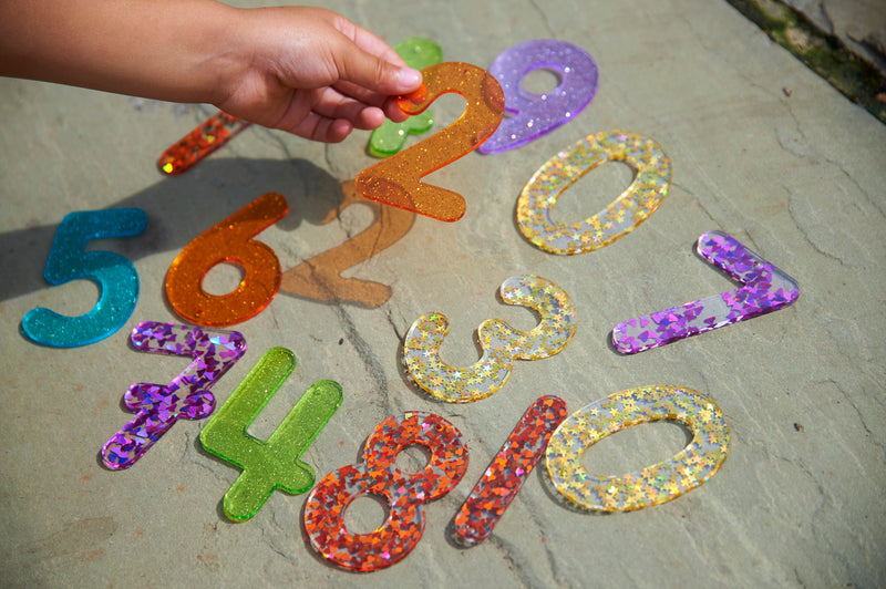 Rainbow Glitter Numbers