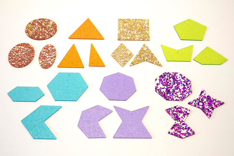 Rainbow Glitter Shapes