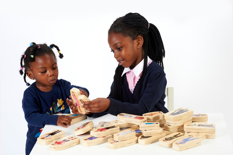 Wooden Community People Blocks