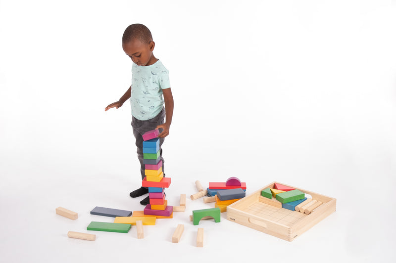 Rainbow Wooden Jumbo Block Set