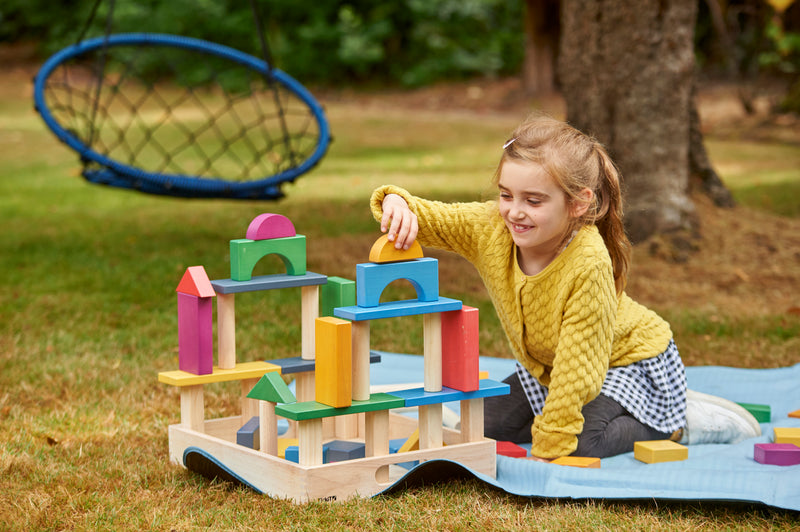 Rainbow Wooden Jumbo Block Set