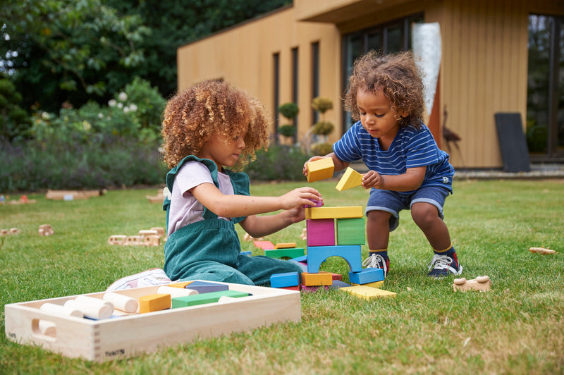 Rainbow Wooden Jumbo Block Set