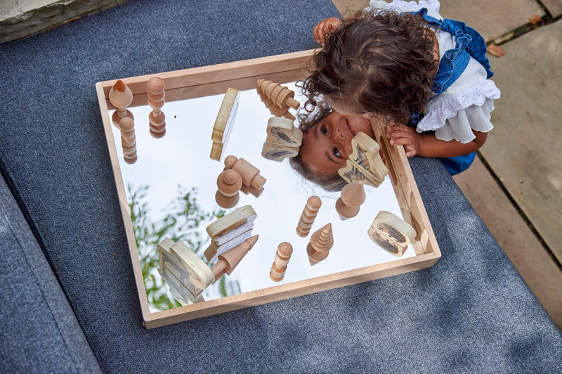 Wooden Mirror Tray