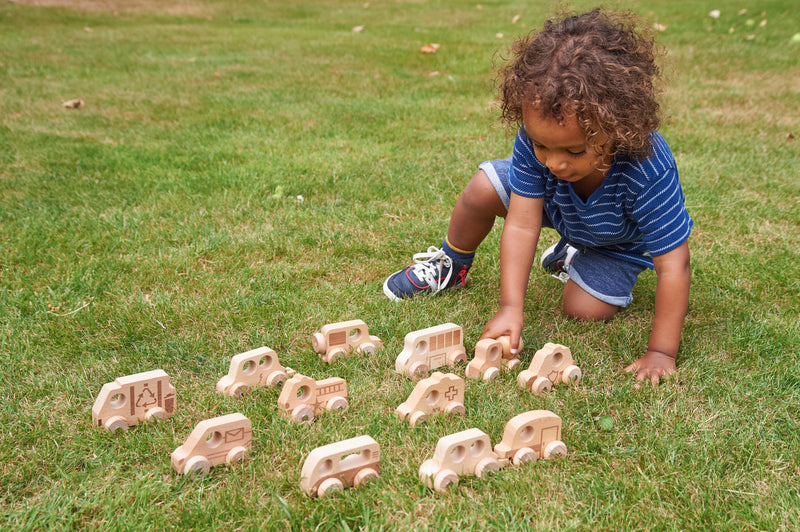 Natural Wooden Vehicles Set