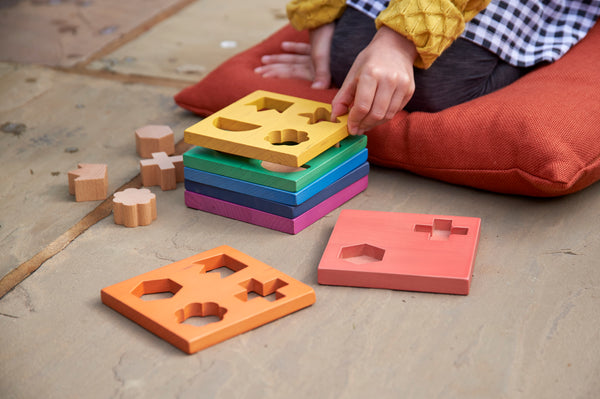 Rainbow Wooden Shape Stacker